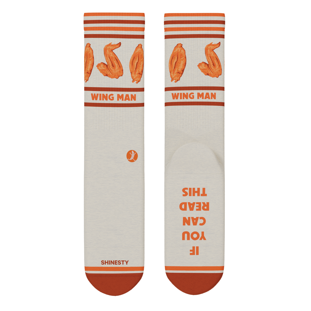 The Buffalo & Blue | Chicken Wings Heel Hammock™ Crew Socks - Shinesty
