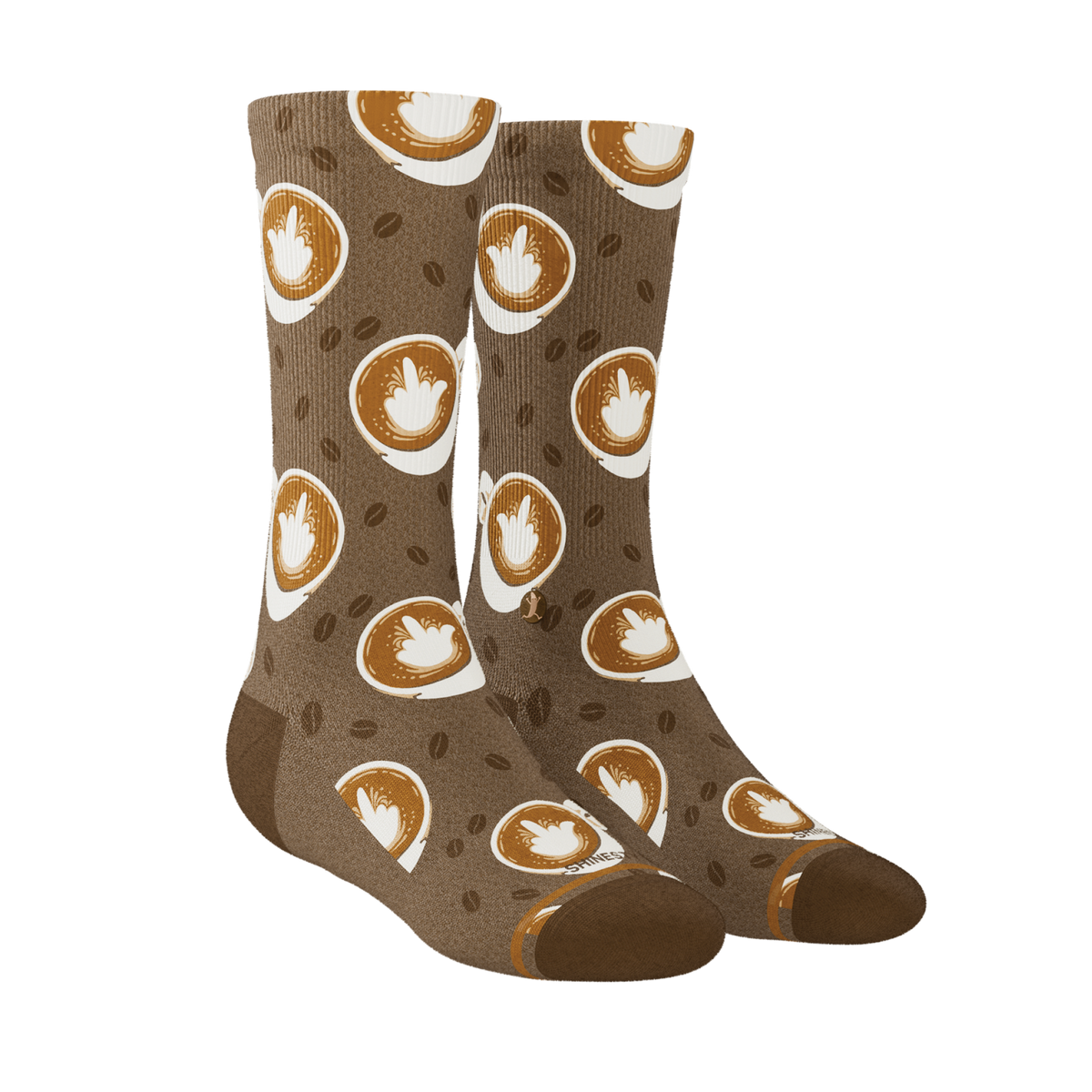 The Caf-fiend | Coffee Heel Hammock™ Crew Socks - Shinesty