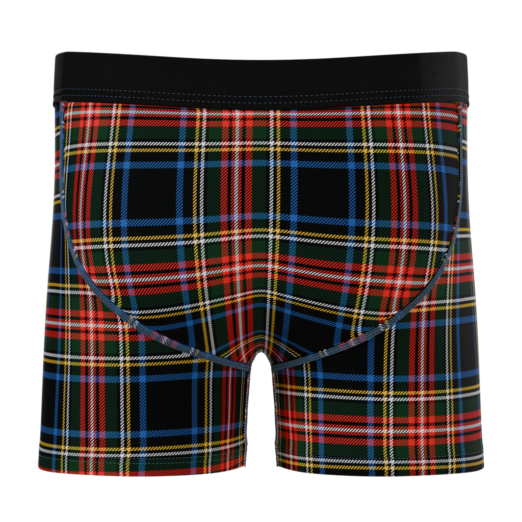 The Cappuccino | Holiday Tartan Plaid Youth Boxer Briefs - Shinesty