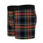 The Cappuccino | Holiday Tartan Plaid Youth Boxer Briefs - Shinesty