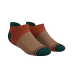 The Car Camper | Earth Tone Color Block Heel Hammock™ Ankle Socks - Shinesty