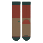 The Car Camper | Earth Tone Color Block Heel Hammock™ Crew Socks - Shinesty
