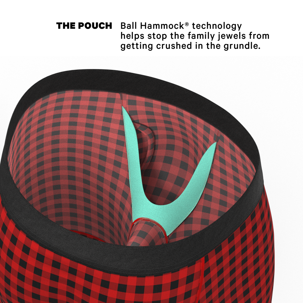 The Cardinal | Micro Buffalo Check Ball Hammock® Boxer - Long Leg - Shinesty