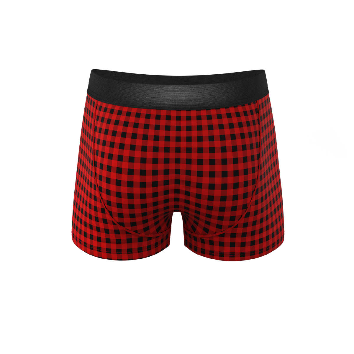 The Cardinal | Micro Buffalo Check Ball Hammock® Pouch Trunks Underwear - Shinesty