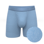 The Chambray All Day | Blue Chambray Ball Hammock® Pouch Underwear With Fly - Shinesty