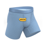 The Chambray All Day | Blue Chambray Ball Hammock® Pouch Underwear With Fly - Shinesty