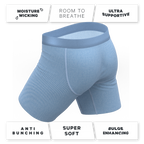 The Chambray All Day | Blue Chambray Ball Hammock® Boxer - Long Leg - Shinesty