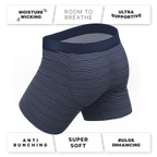 The Cheek Streak | White Stripe Ball Hammock® Pouch Underwear With Fly - Shinesty