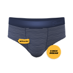 The Cheek Streak | White Stripe Ball Hammock® Pouch Underwear Briefs - Shinesty