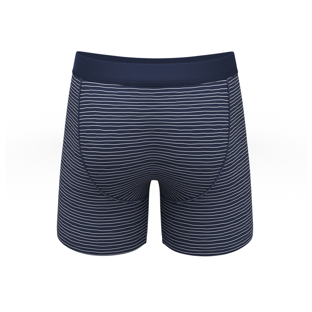 The Cheek Streak | White Stripe Ball Hammock® Pouch Underwear - Shinesty