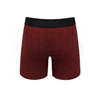 The Cherub | Geometric Hearts Ball Hammock® Pouch Underwear With Fly - Shinesty