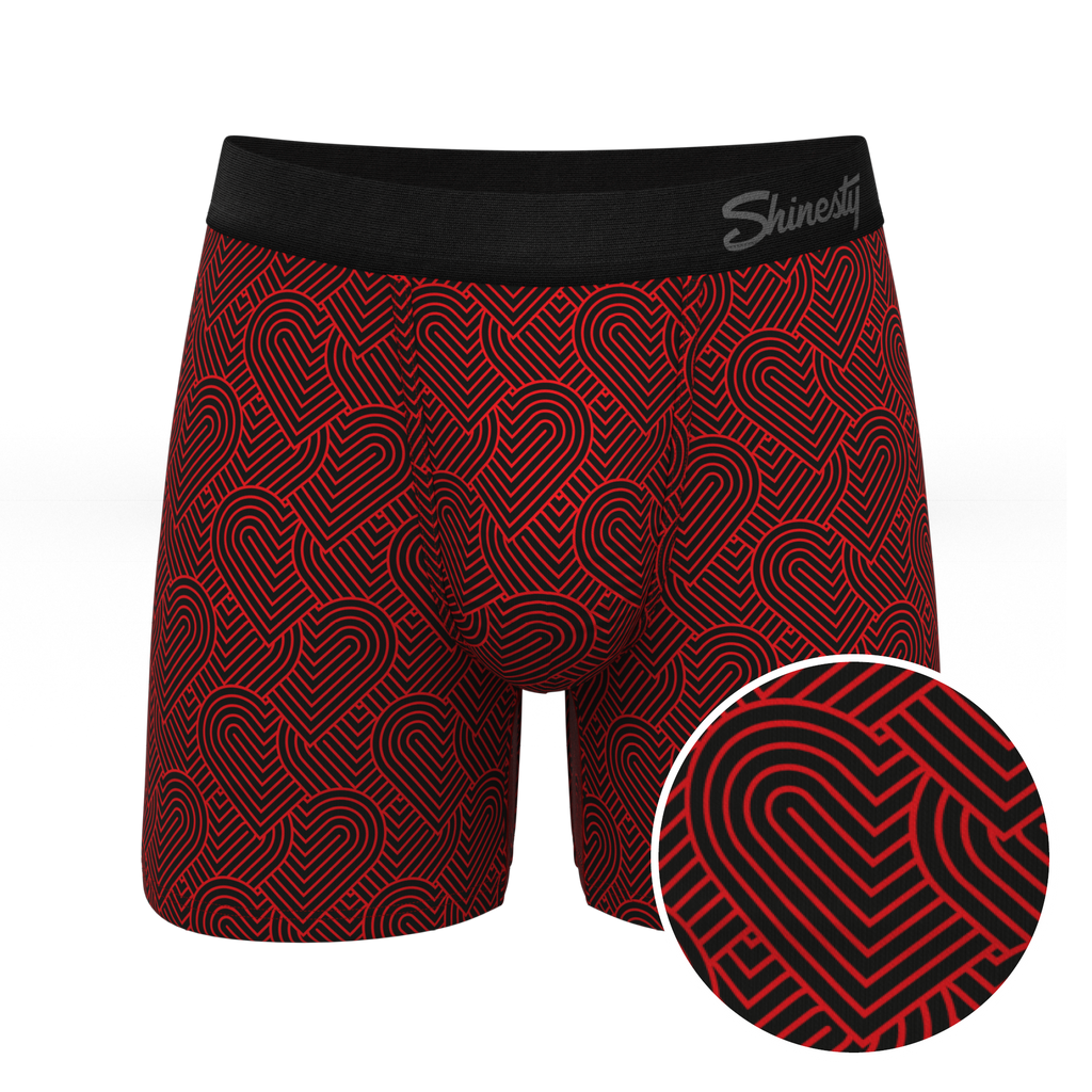 The Cherub | Geometric Hearts Ball Hammock® Pouch Underwear - Shinesty