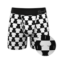 The Chest Mate | Checkered Ball Hammock® Pouch Underwear With Fly - Shinesty