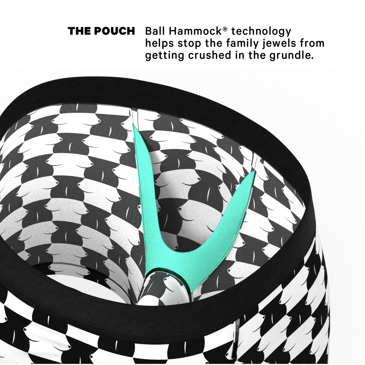 The Chest Mate | Checkered Ball Hammock® Pouch Underwear - Shinesty