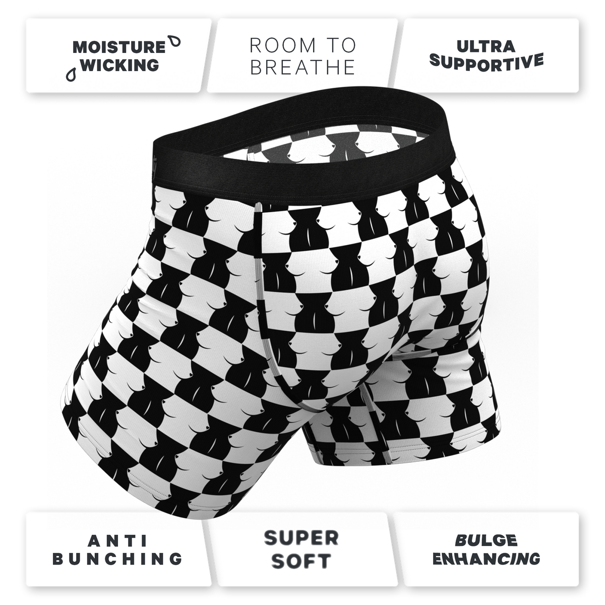 The Chest Mate | Checkered Ball Hammock® Pouch Underwear - Shinesty