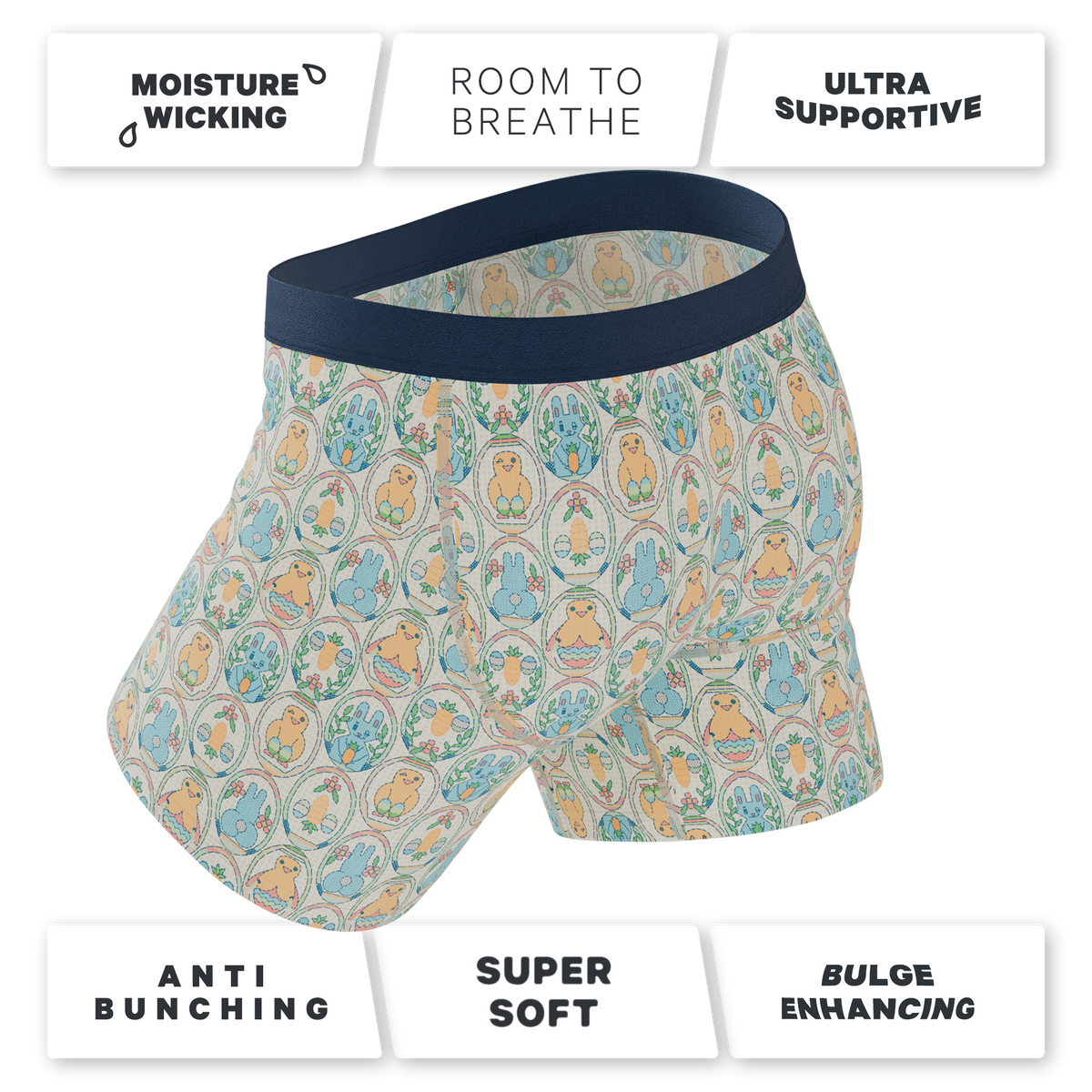 The Chicks Dig It | Pastel Easter Ball Hammock® Pouch Underwear With Fly - Shinesty