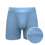 The Clear Skies | Light Blue Tonal Ball Hammock® Pouch Underwear With Fly - Shinesty