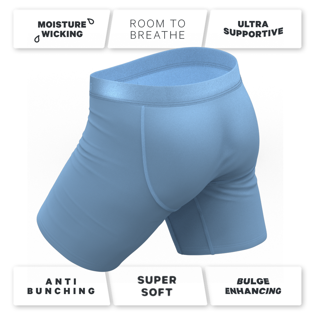 The Clear Skies | Light Blue Tonal Ball Hammock® Boxer - Long Leg - Shinesty