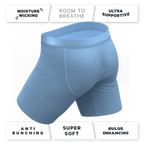 The Clear Skies | Light Blue Tonal Ball Hammock® Boxer - Long Leg - Shinesty