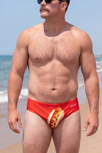 The Mouthful | Hot Dog Ball Hammock® Pouch Swim Briefs - Shinesty