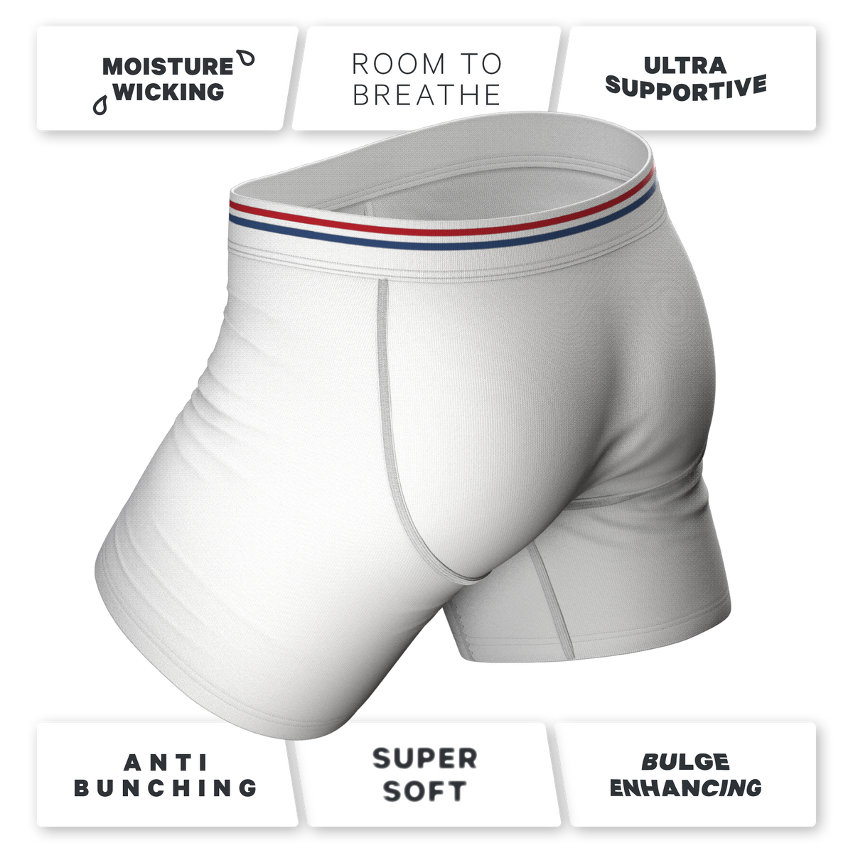 The Cloud 9 | Solid White Ball Hammock® Pouch Underwear - Shinesty