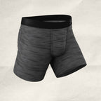 The Slate Charny | Graphite Textured paradICE™ Cooling Ball Hammock® Underwear - Shinesty