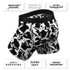 The Cowmasutra | Naughty Abstract Ball Hammock® Pouch Underwear With Fly - Shinesty