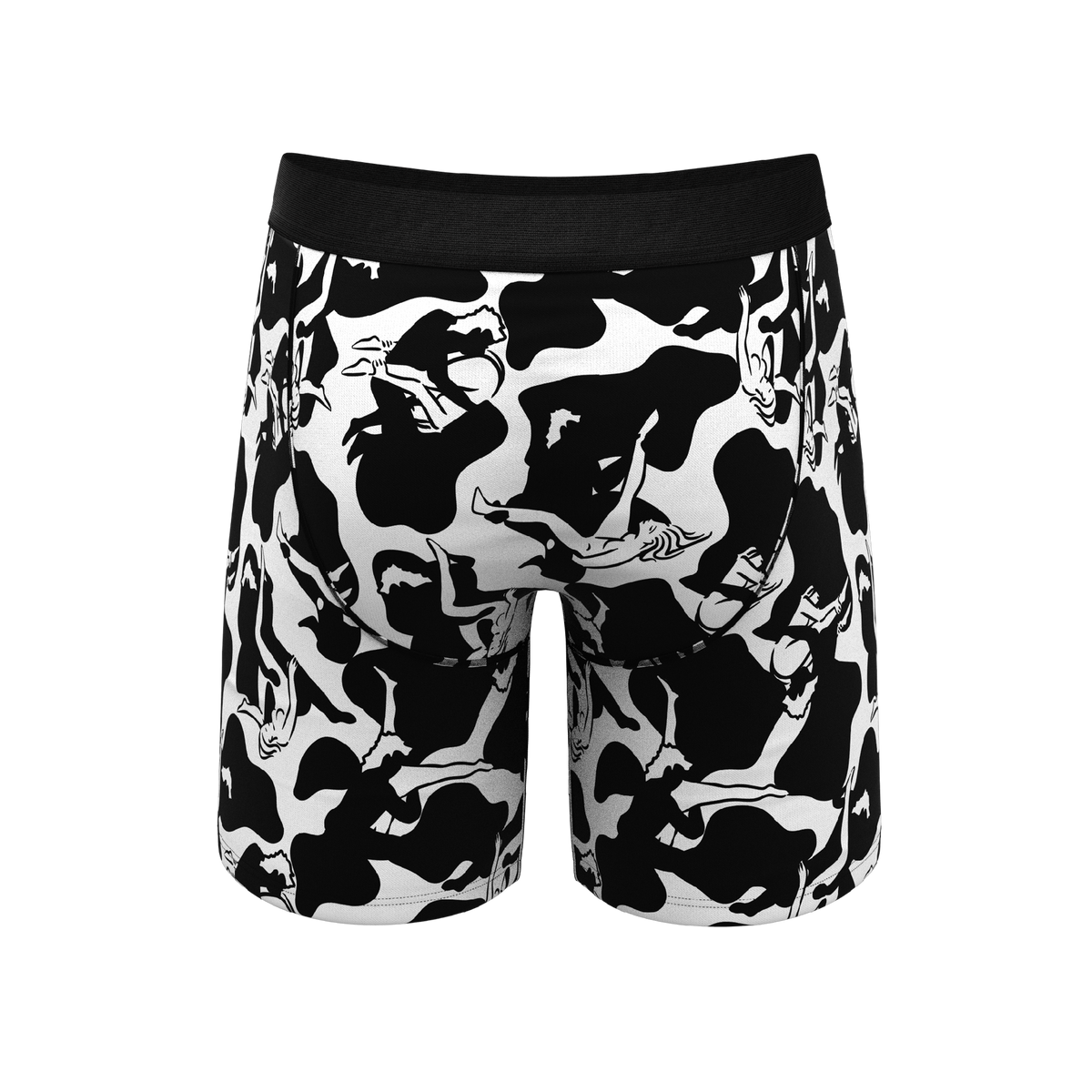 The Cowmasutra | Naughty Abstract Ball Hammock® Boxer - Long Leg - Shinesty