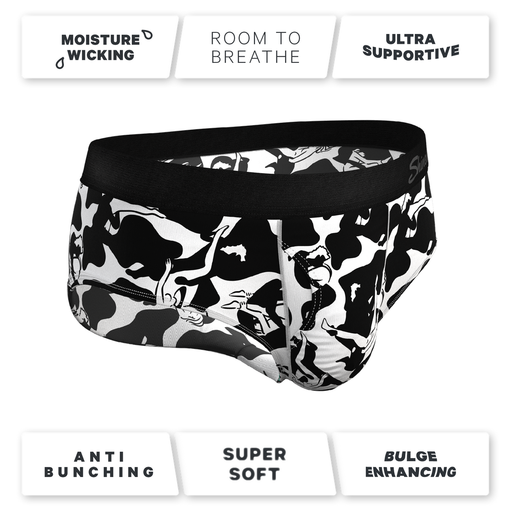 The Cowmasutra | Naughty Abstract Ball Hammock® Pouch Underwear Briefs - Shinesty