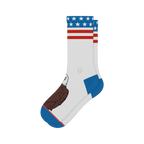 The One Finger Salute | American Flag Heel Hammock™ Crew Socks - Shinesty