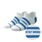 The Cruiser | Blue and White Stripe Heel Hammock™ Ankle Socks - Shinesty