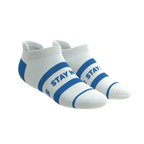 The Cruiser | Blue and White Stripe Heel Hammock™ Ankle Socks - Shinesty
