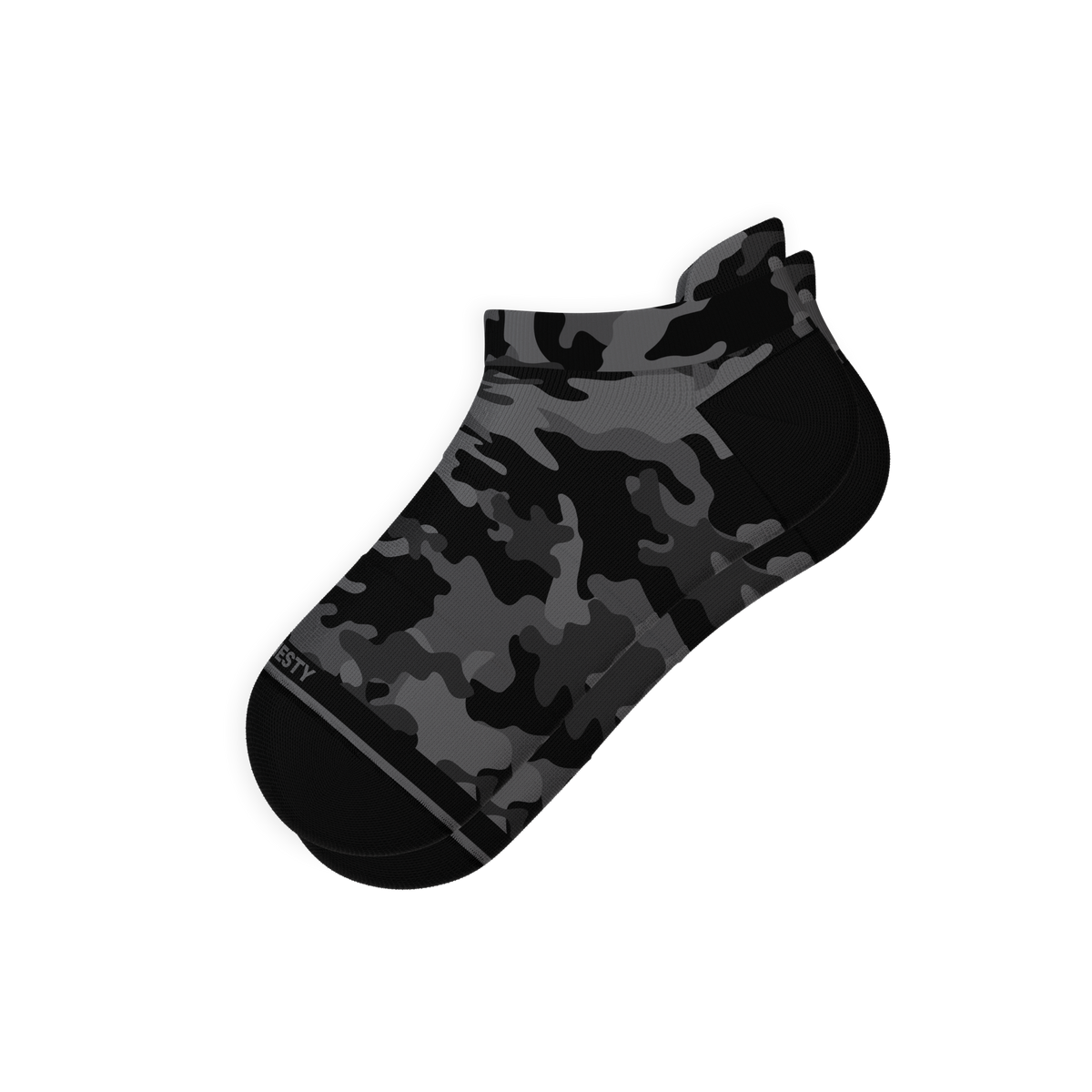 The Darkside | Black Camouflage Heel Hammock™ Ankle Socks - Shinesty