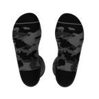 The Darkside | Black Camouflage Heel Hammock™ Crew Socks - Shinesty