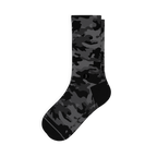 The Darkside | Black Camouflage Heel Hammock™ Crew Socks - Shinesty