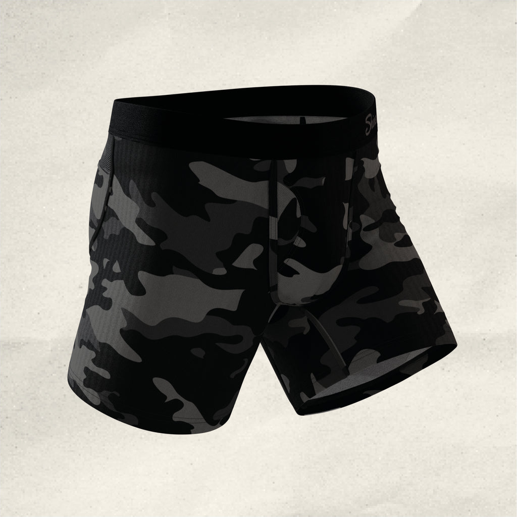 The Darkside | Black Camouflage paradICE™ Cooling Ball Hammock® Underwear - Shinesty