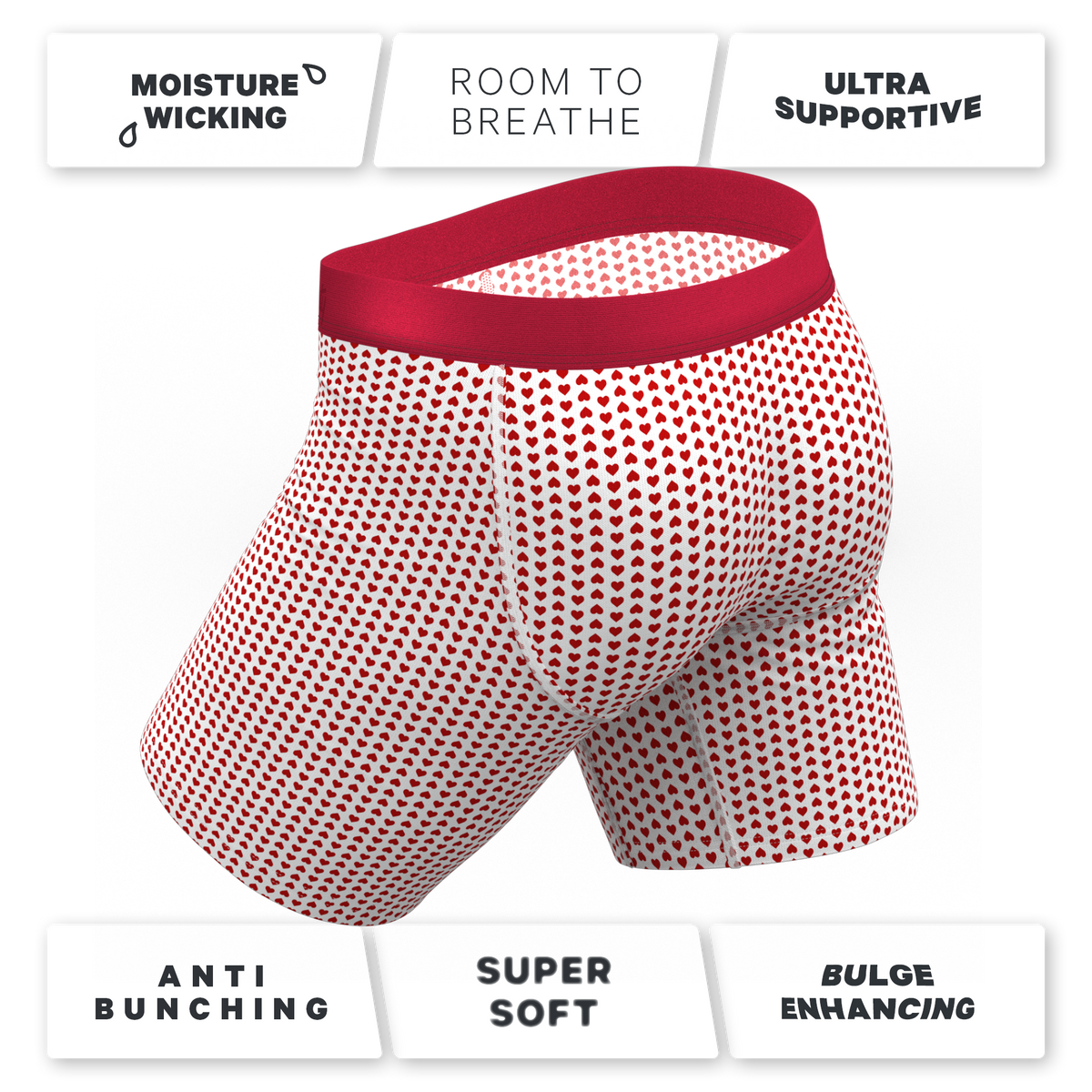 The Date Night | Valentine's Day Bow Ball Hammock® Boxer - Long Leg - Shinesty