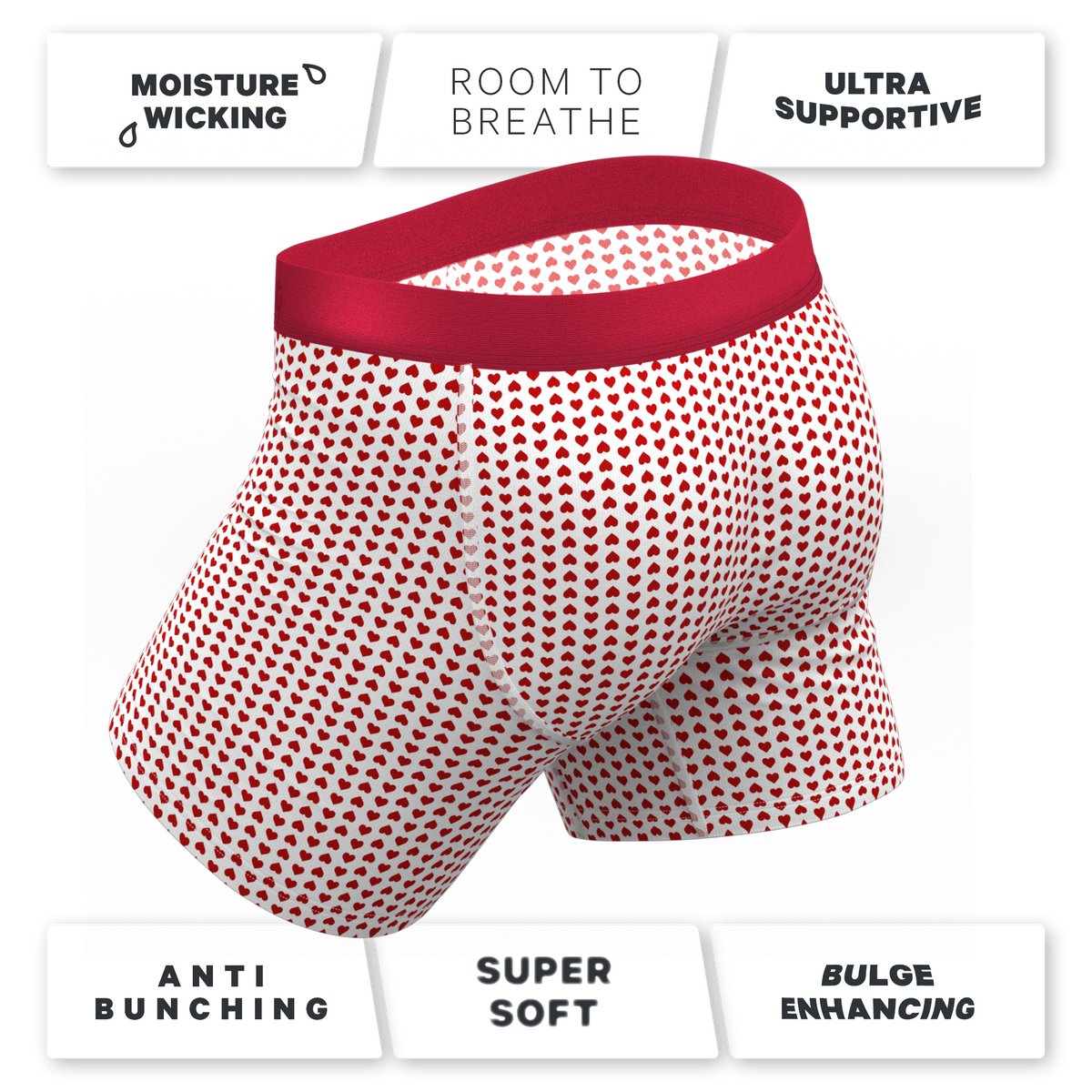 The Date Night | Valentine's Day Bow Ball Hammock® Pouch Underwear - Shinesty