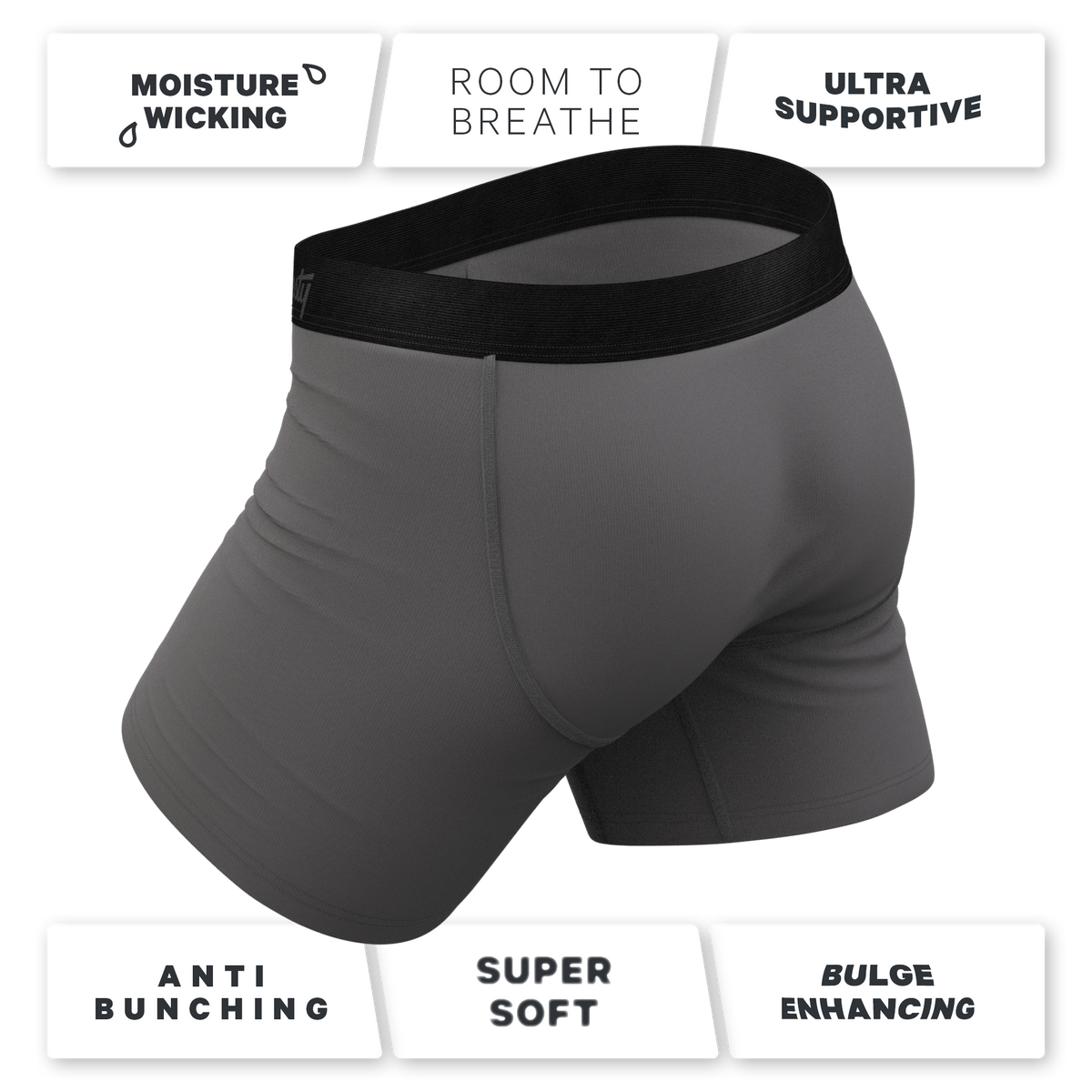 The David's Goliath | Marble Statue Ball Hammock® Pouch Underwear With Fly - Shinesty