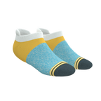 The Daybreak | Mustard and Blue Heel Hammock™ Ankle Socks - Shinesty