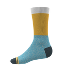The Daybreak | Mustard and Blue Heel Hammock™ Crew Socks - Shinesty