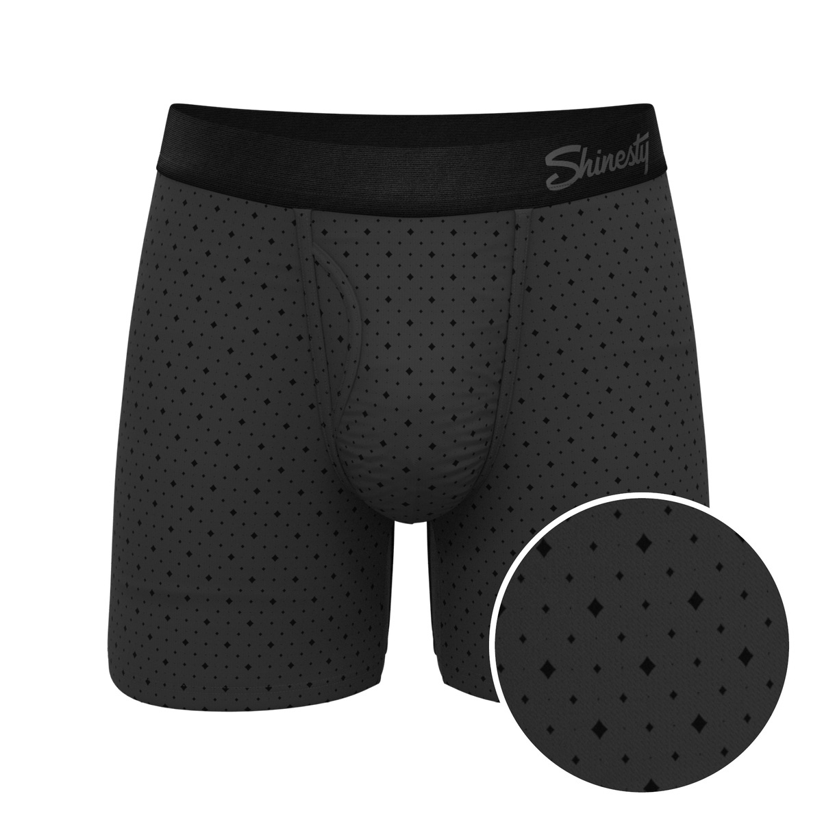 The Diamond Dog | Micro Diamonds Ball Hammock® Pouch Underwear With Fly - Shinesty