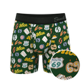 The Wine Dine & 69 | Route 69 Ball Hammock® Pouch Underwear With Fly - Shinesty