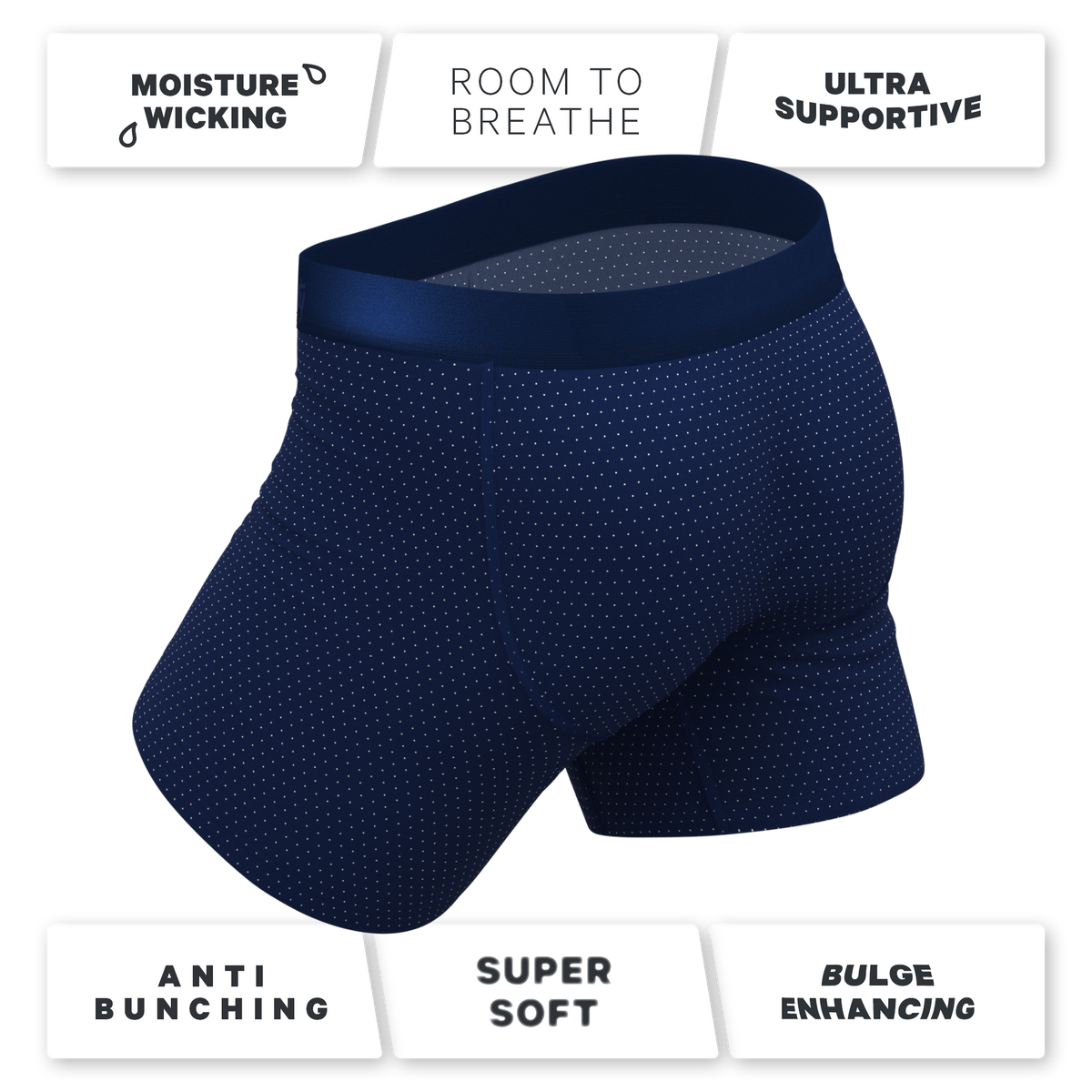 The Dot Your Thighs | Micro Dots Ball Hammock® Pouch Underwear With Fly - Shinesty