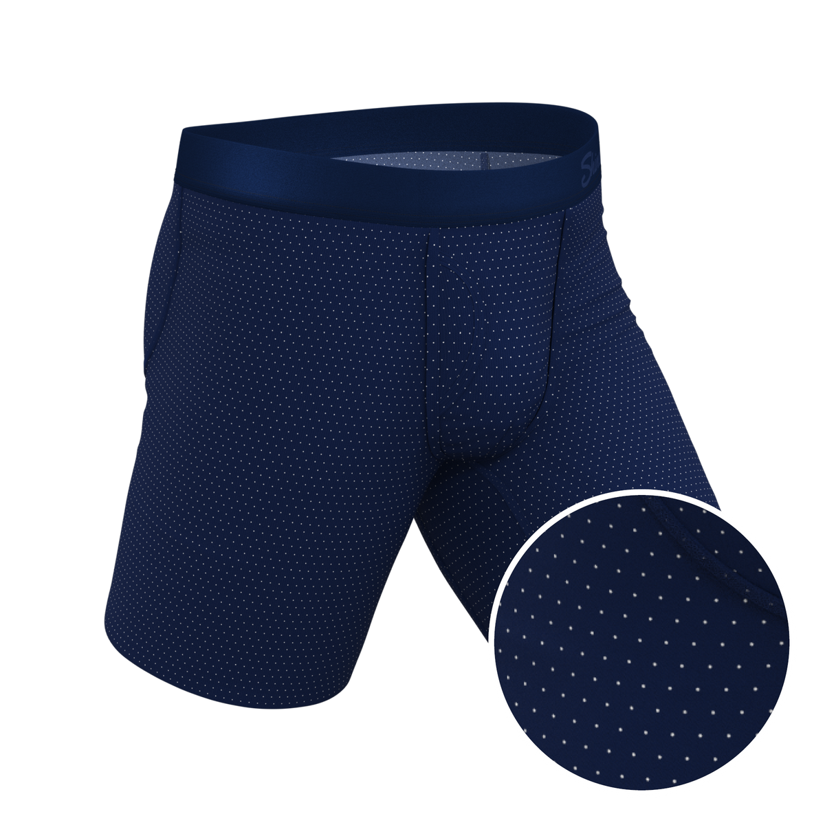 The Dot Your Thighs | Micro Dots Ball Hammock® Boxer - Long Leg - Shinesty