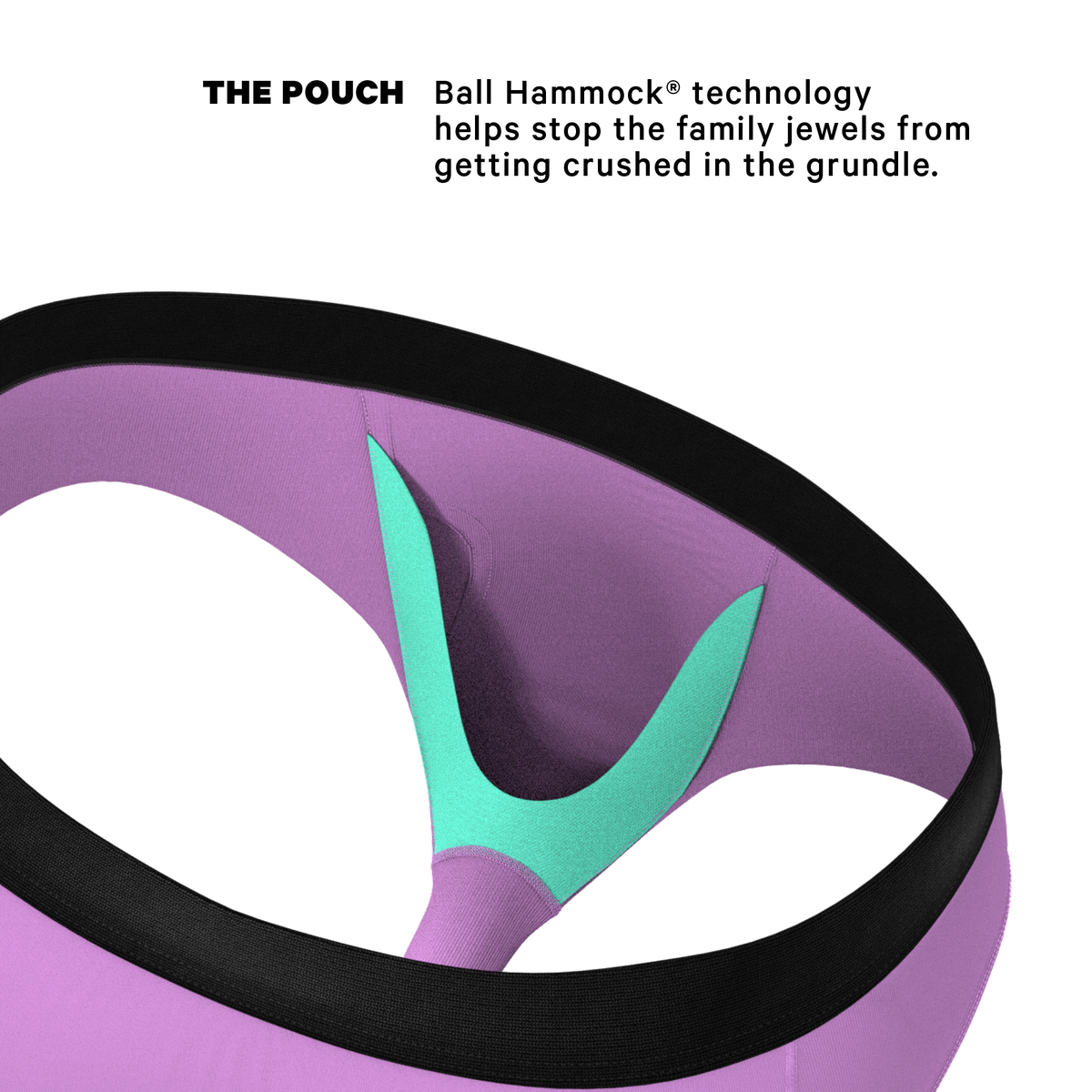 The Double Entendre | Eggplant Ball Hammock® Pouch Underwear Briefs - Shinesty
