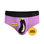 The Double Entendre | Eggplant Ball Hammock® Pouch Underwear Briefs - Shinesty