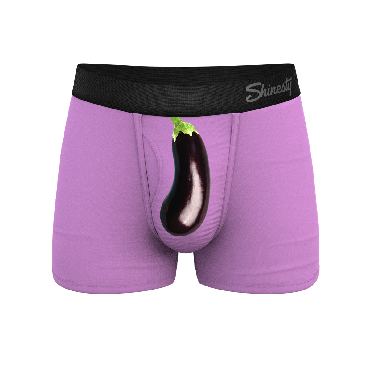 The Double Entendre | Eggplant Ball Hammock® Pouch Trunks Underwear - Shinesty