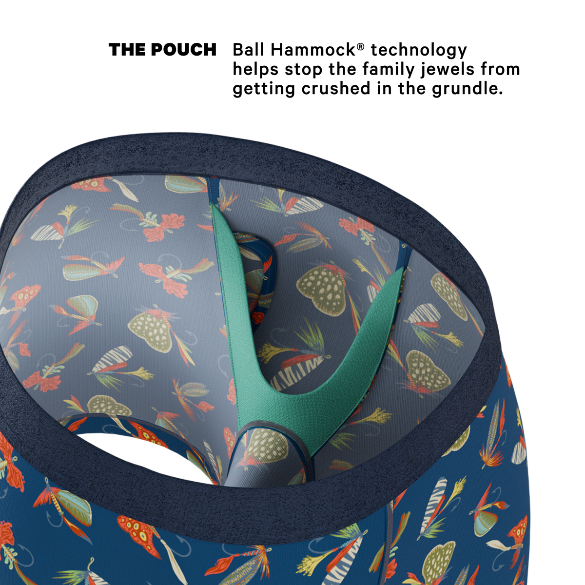 The Dry Fly | Fly Fishing Ball Hammock® Pouch Underwear With Fly - Shinesty