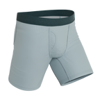 The Dry Ice | Muted Steel Blue Ball Hammock® Boxer - Long Leg - Shinesty